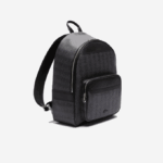 Men Lacoste V0ZN2058 Monogram Noir Gris H45 The Blend Monogram Canvas Backpack - Image 5