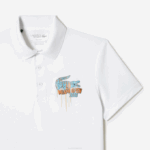 Men Lacoste V0ZN205 White 001 Sport Miami Open Edition Pique Polo - Image 5