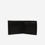 Men Lacoste V0ZN2060 Black 000 Classic Petit Pique Three Card Wallet - Image 2