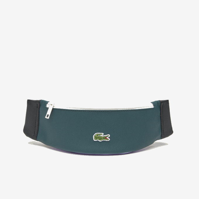 Men Lacoste V0ZN2061 Noir Laponie Plumage Cyna L19 Patchwork Effect Waist Bag - Image 2