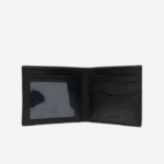 Men Lacoste V0ZN2063 Black 000 Chantaco Pique Leather Three Card Wallet - Image 2