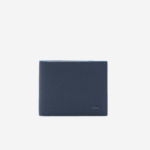 Men Lacoste V0ZN2064 Marine 166 Argentine K39 Chantaco Pique Leather Three Card Wallet