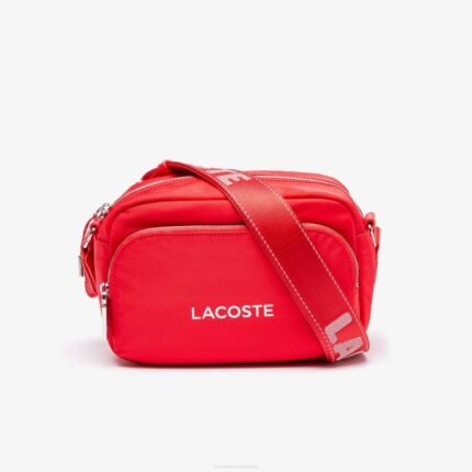 Men Lacoste V0ZN2071 Pompier Blanc K08 Branded Nylon Crossbody Bag