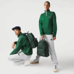 Men Lacoste V0ZN2072 Sinople Monogramme L22 Reflective Monogram Print Backpack