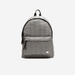Men Lacoste V0ZN2073 Gris Chine Monogramme L23 Reflective Monogram Print Backpack
