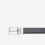 Men Lacoste V0ZN2078 Dark Shadow J37 Engraved Buckle Reversible Pique Leather Belt - Image 2