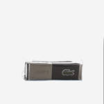 Men Lacoste V0ZN2082 31 Engraved Buckle Woven Fabric Belt - Image 3