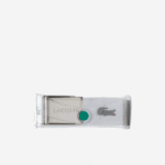 Men Lacoste V0ZN2083 1 Engraved Buckle Woven Fabric Belt - Image 3