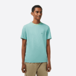 Men Lacoste V0ZN208 Green 3A4 Regular Fit Branded Collar T-Shirt