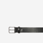 Men Lacoste V0ZN2093 Black 000 Metal Crocodile Stitched Leather Belt - Image 2