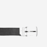 Men Lacoste V0ZN2097 28 Engraved Buckle Grained Leather Belt - Image 2
