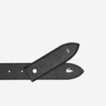 Men Lacoste V0ZN2097 28 Engraved Buckle Grained Leather Belt - Image 3