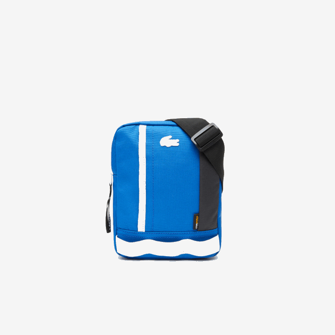 Men Lacoste V0ZN2103 Marina Noir Farine K97 Contrast Strap Color-Block Crossover Bag - Image 2