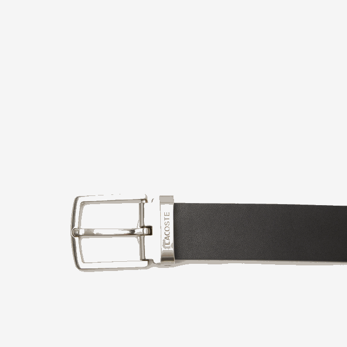 Men Lacoste V0ZN2112 Noir Marron 371 Pin And Flat Buckle Belt Gift Set - Image 2