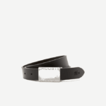 Men Lacoste V0ZN2112 Noir Marron 371 Pin And Flat Buckle Belt Gift Set - Image 3