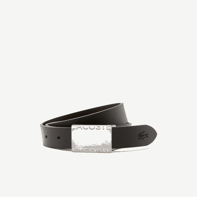 Men Lacoste V0ZN2112 Noir Marron 371 Pin And Flat Buckle Belt Gift Set - Image 3