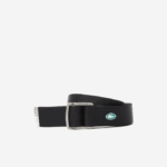 Men Lacoste V0ZN2118 Black 000 Contrast Crocodile Canvas Belt