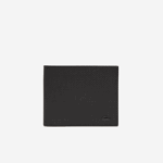 Men Lacoste V0ZN2125 Black 000 Foldable Calfskin Wallet