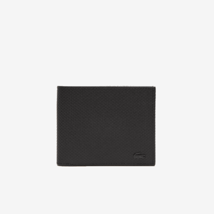 Men Lacoste V0ZN2125 Black 000 Foldable Calfskin Wallet