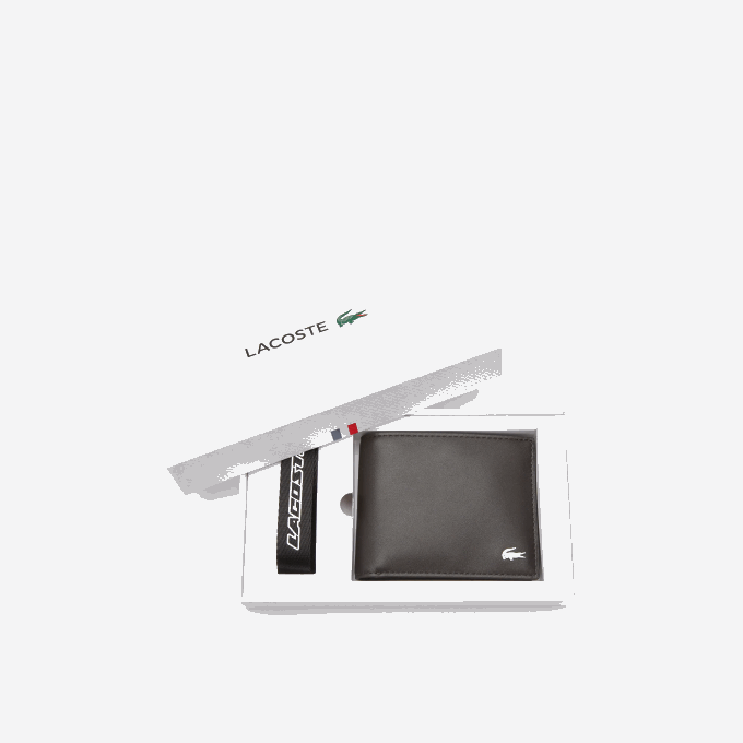 Men Lacoste V0ZN2128 28 Wallet And Matching Key Ring Gift Set - Image 4