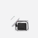 Men Lacoste V0ZN2130 Black 000 Snap Hook Card Holder - Image 4