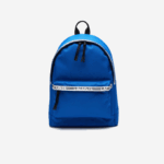 Men Lacoste V0ZN2137 Royaume Noir Blanc L77 Neocroc Backpack with Zipped Logo Straps