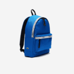 Men Lacoste V0ZN2137 Royaume Noir Blanc L77 Neocroc Backpack with Zipped Logo Straps - Image 3