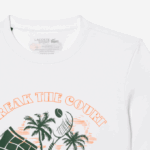 Men Lacoste V0ZN213 White 001 Sport Miami Open Edition T-shirt - Image 2