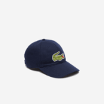 Men Lacoste V0ZN2141 Navy Blue 166 Adjustable Organic Cotton Twill Cap
