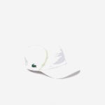 Men Lacoste V0ZN2142 White Yellow DVJ Tennis Mesh Panel Cap - Image 2
