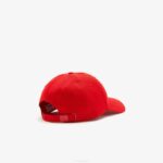 Men Lacoste V0ZN2149 Red 240 Organic Cotton Twill Cap - Image 2