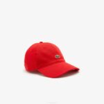 Men Lacoste V0ZN2149 Red 240 Organic Cotton Twill Cap