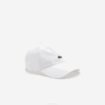 Men Lacoste V0ZN2150 White 001 Organic Cotton Twill Cap