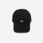 Men Lacoste V0ZN2151 Black 031 Organic Cotton Twill Cap - Image 3