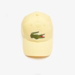 Men Lacoste V0ZN2155 Yellow 107 Adjustable Organic Cotton Twill Cap - Image 3