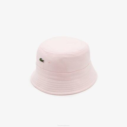 Men Lacoste V0ZN2158 Light Pink T03 Organic Cotton Bucket Hat