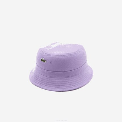 Men Lacoste V0ZN2159 Purple GFU Organic Cotton Bucket Hat
