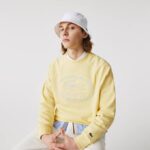 Men Lacoste V0ZN2160 White 001 Organic Cotton Bucket Hat