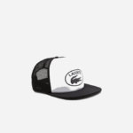 Men Lacoste V0ZN2162 Black White 258 Mesh And Neoprene Cap