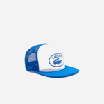 Men Lacoste V0ZN2163 Blue White LUX Mesh And Neoprene Cap - Image 2