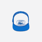 Men Lacoste V0ZN2163 Blue White LUX Mesh And Neoprene Cap - Image 3