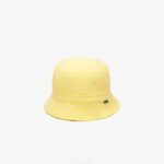 Men Lacoste V0ZN2165 Yellow 107 Organic Cotton Bucket Hat - Image 2