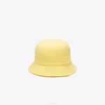 Men Lacoste V0ZN2165 Yellow 107 Organic Cotton Bucket Hat