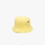 Men Lacoste V0ZN2165 Yellow 107 Organic Cotton Bucket Hat - Image 3
