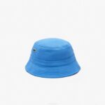 Men Lacoste V0ZN2166 Blue L99 Organic Cotton Bucket Hat