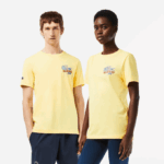 Men Lacoste V0ZN216 Yellow 107 Sport Miami Open Edition T-shirt