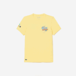Men Lacoste V0ZN216 Yellow 107 Sport Miami Open Edition T-shirt - Image 4