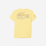 Men Lacoste V0ZN216 Yellow 107 Sport Miami Open Edition T-shirt - Image 5