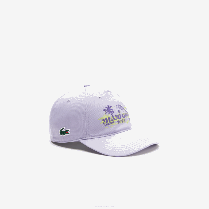 Men Lacoste V0ZN2173 Purple 3K0 Sport Miami Open Edition Twill Cap - Image 2