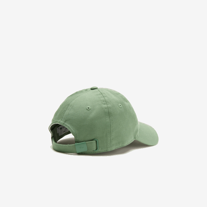 Men Lacoste V0ZN2178 Khaki Green KX5 Adjustable Organic Cotton Twill Cap - Image 2